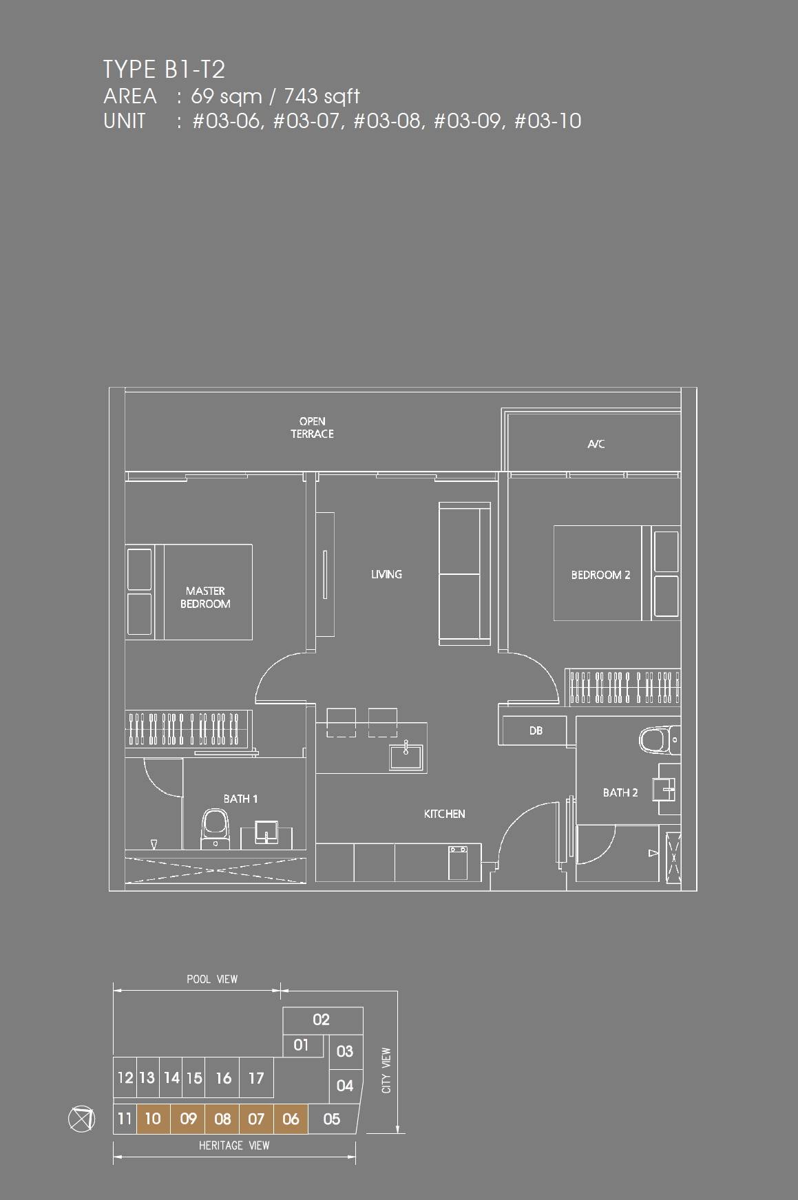 Dorsett Residences 1 Bedroom Floor Plan 2