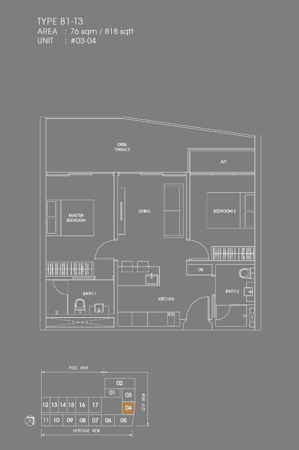 Dorsett Residences 1 Bedroom Floor Plan 3