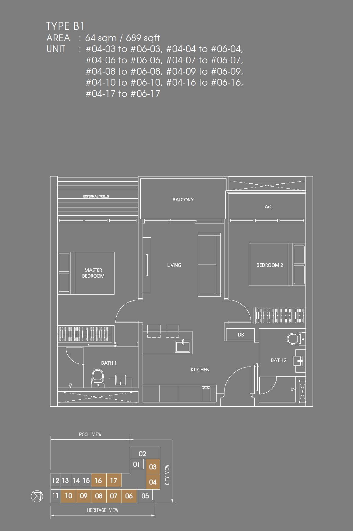 Dorsett Residences 1 Bedroom Floor Plan 5